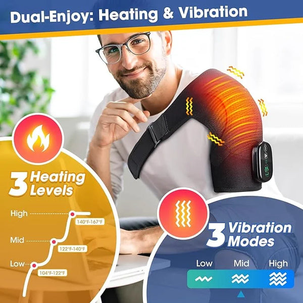 SuperRelief™ Smart Heating Vibrating Shoulder Wrap