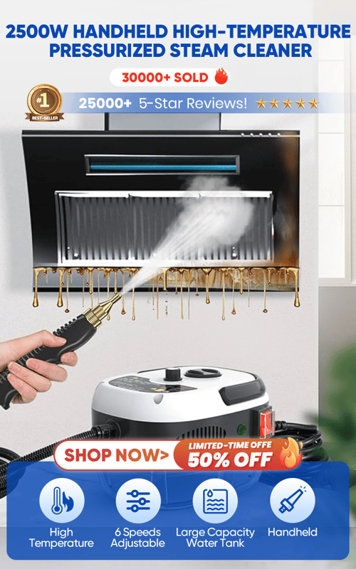 🔥 منظف بخاري محمول مضغوط - تنظيف عميق متعدد الأسطح🔥